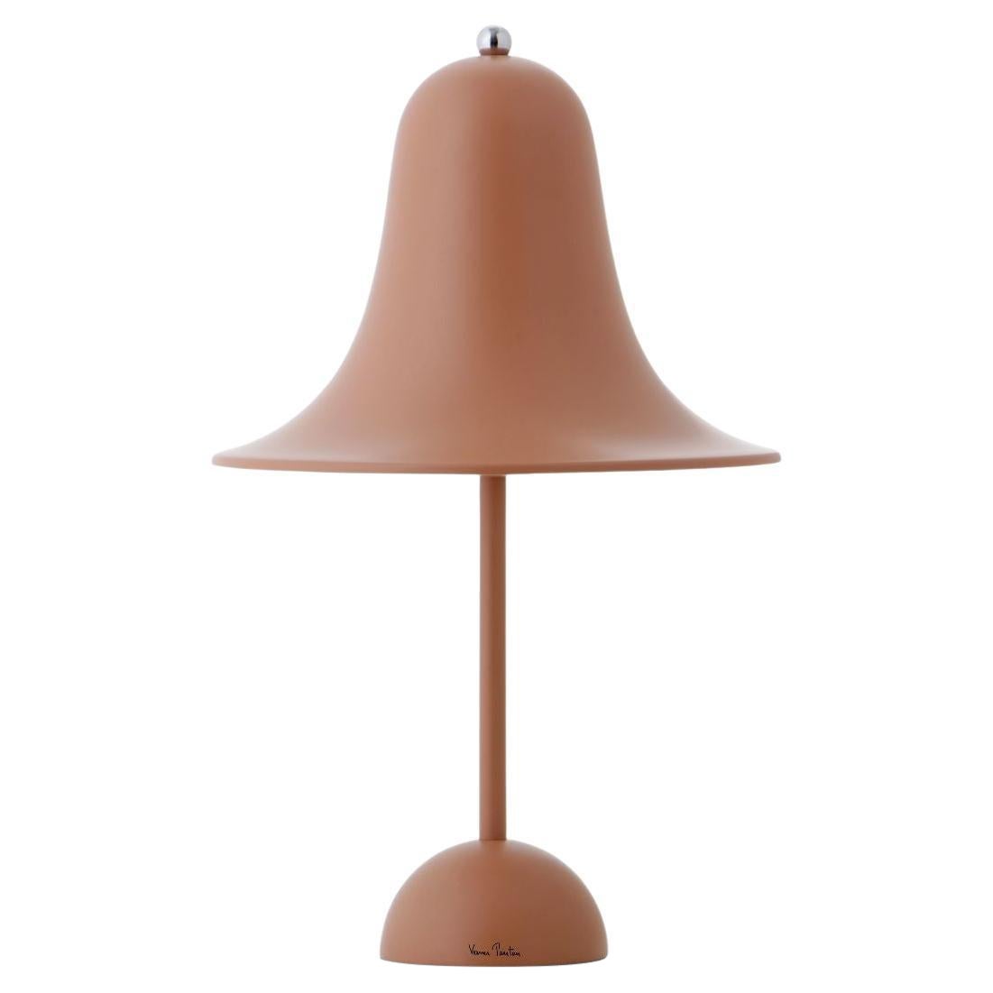 Verner Panton 'Pantop' Table Lamp in Metal and Matte Terracotta for Verpan For Sale