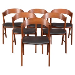 Set of Six Kai Kristiansen Model 32 Dining Chairs in Teak