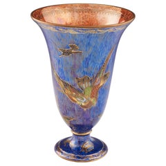 Antique Wedgwood Hummingbird Lustre Vase, c1925