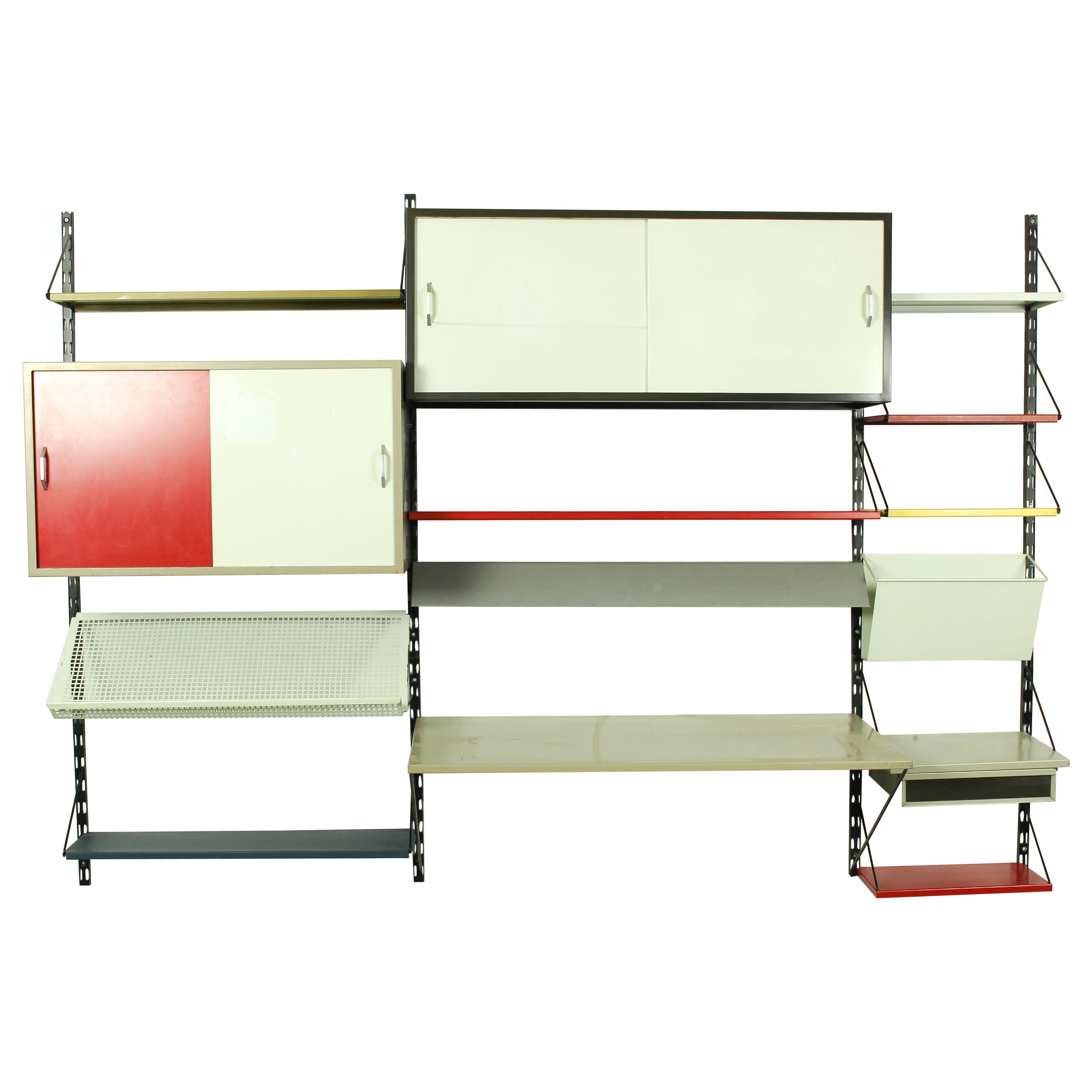 Wall Unit by Tjerk Reijenga for Pilastro with Die Cut Magazine Shelve For Sale