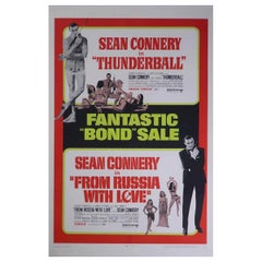 Thunderball / From Russia with Love, Unframed Poster, 1968R *Double Bill*