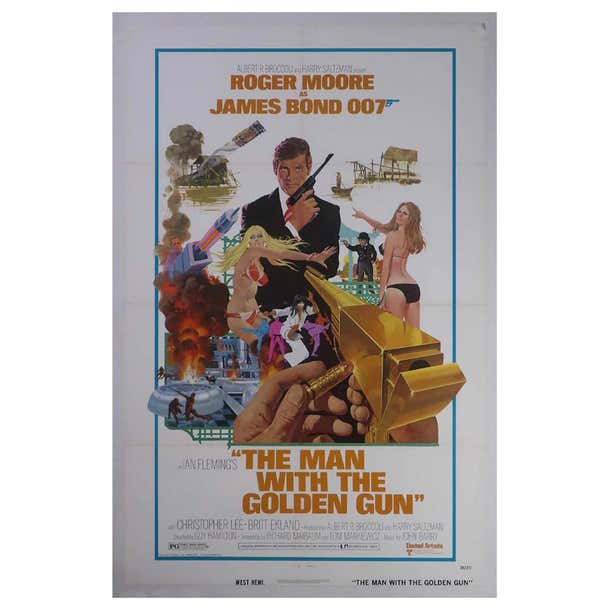 Man with The Golden Gun, Unframed Poster, 1974 For Sale at 1stDibs
