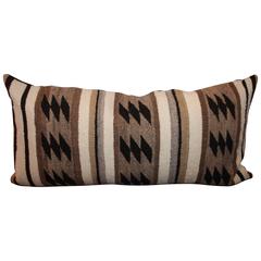 Early Navajo Indian Weaving Bolster Pillow