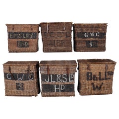 Vintage Collection of Wicker Log Baskets