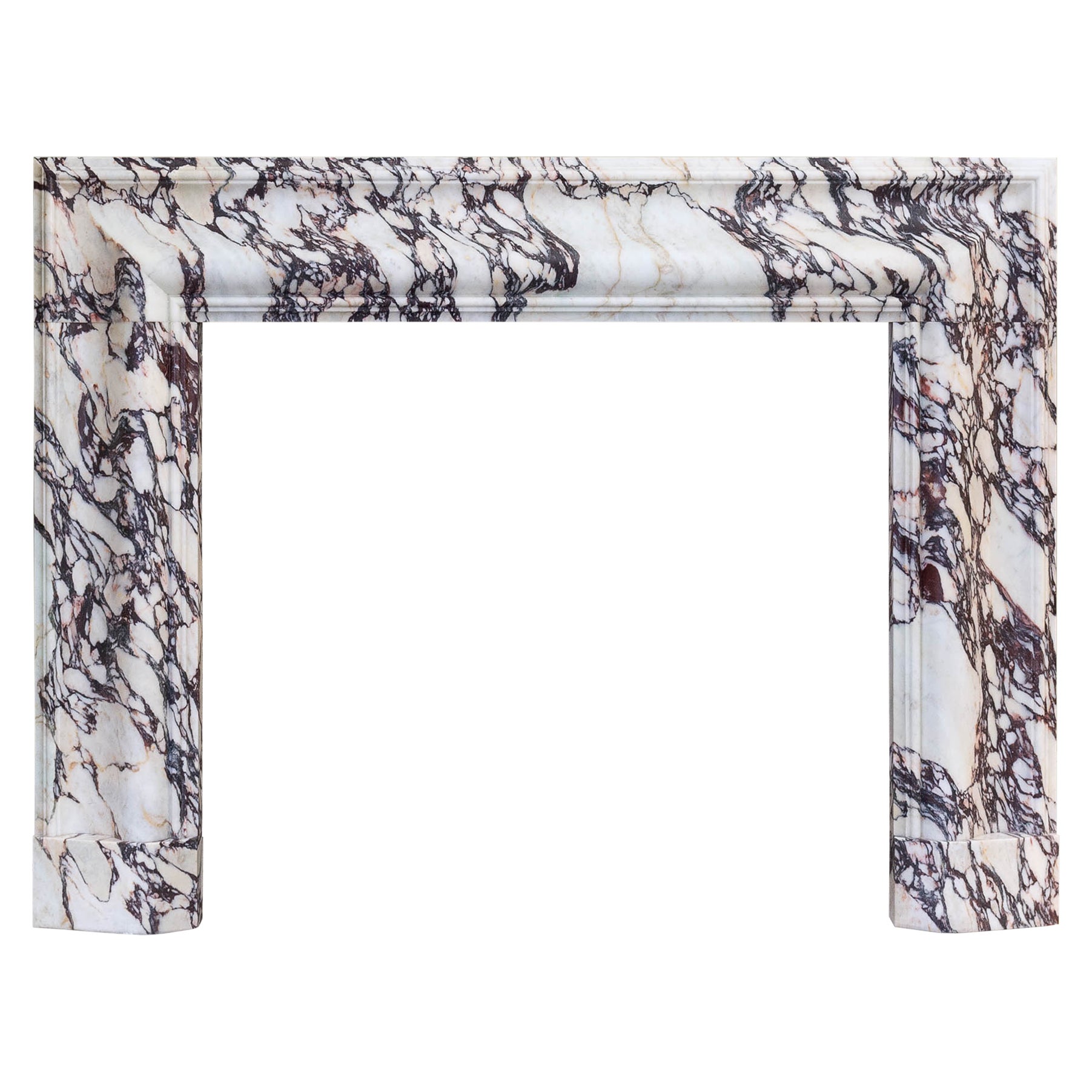 Bolection Fireplace in Breccia Viola Marble