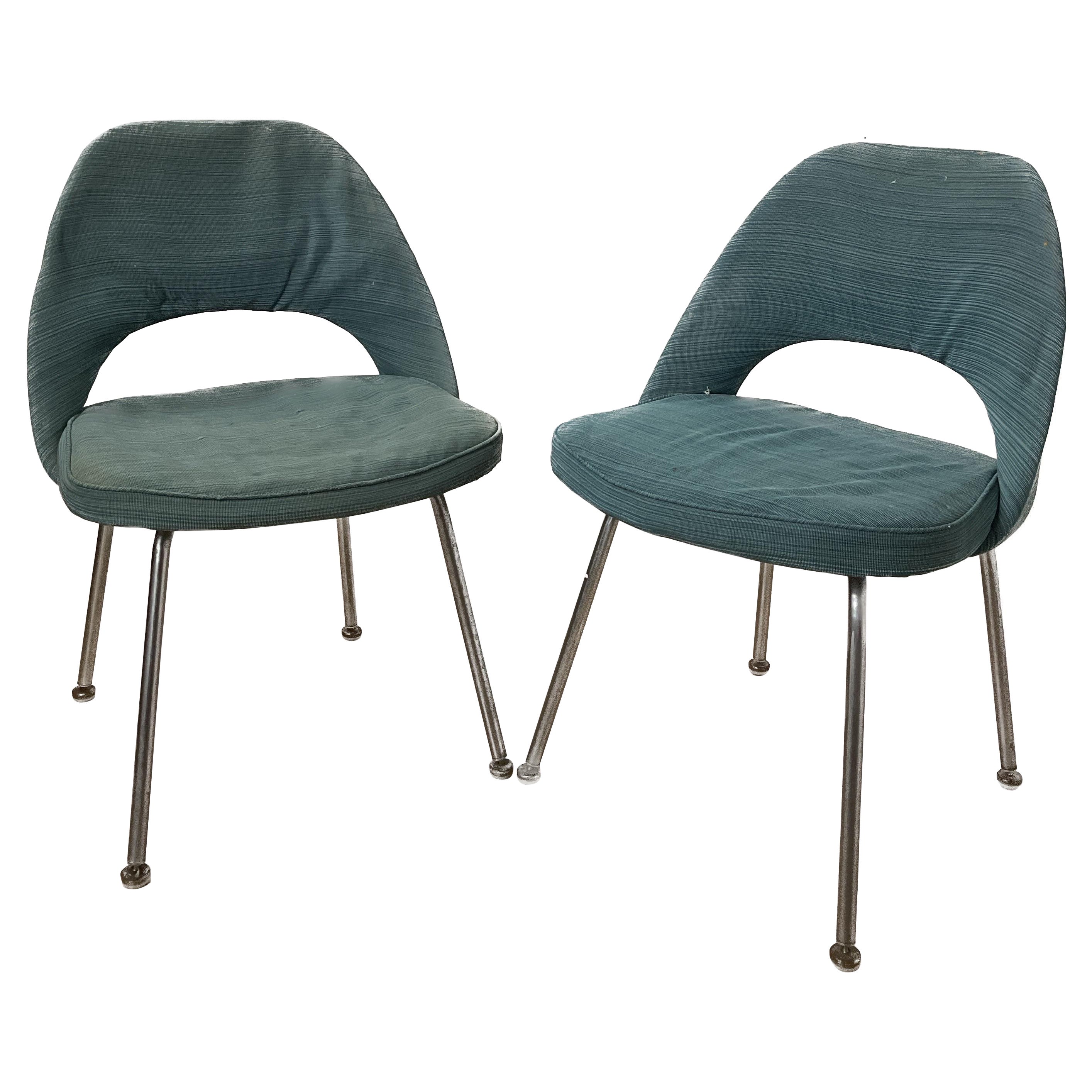 Couple Saarinen Conference Chair, Steel Legs For Sale