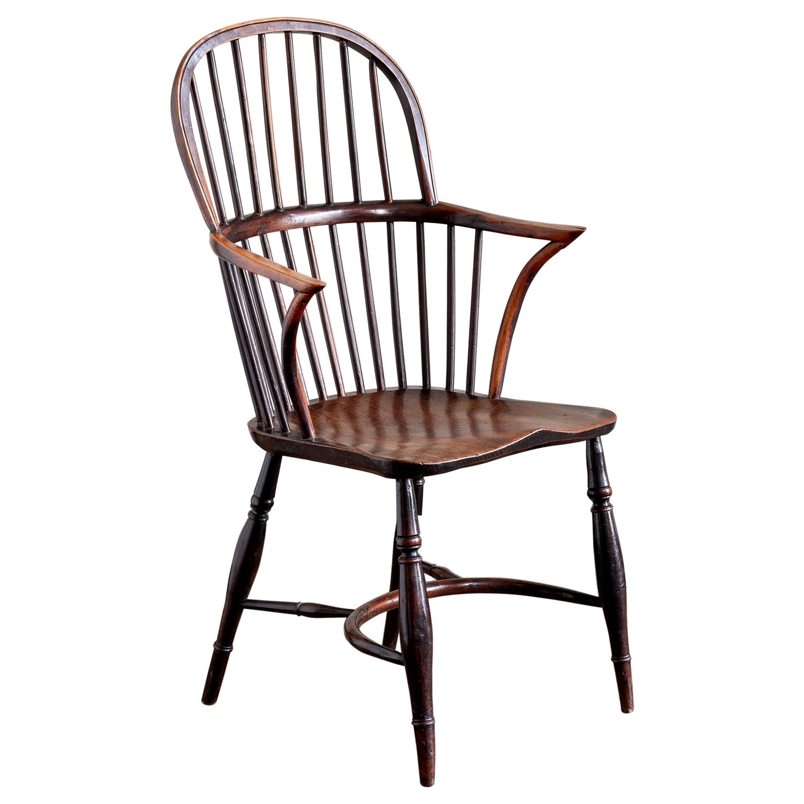 Early 19th Century English Thames Valley Windsor Armchair For Sale