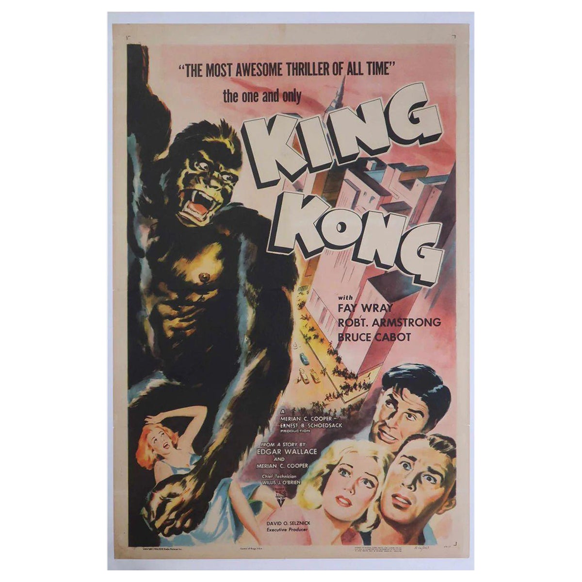 King Kong, Unframed Poster, 1956R For Sale
