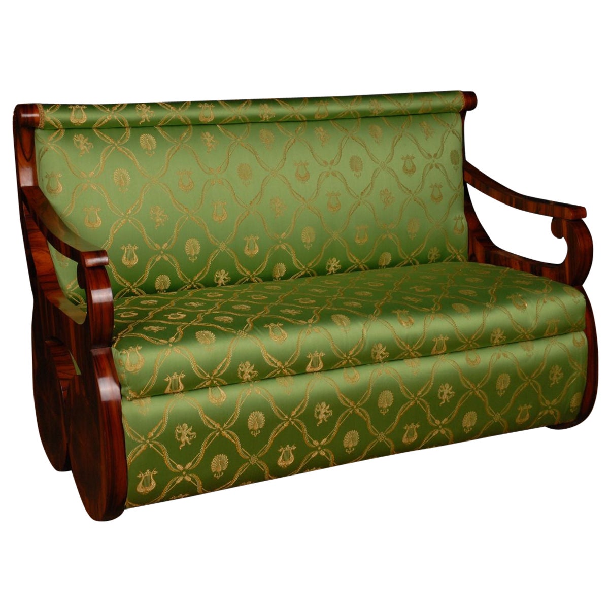 20th Century Unique Empire Biedermeier Style Canape Sofa For Sale
