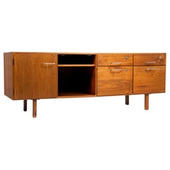 Vintage Midcentury Walnut Wood File Cabinet Credenza by Jens Risom