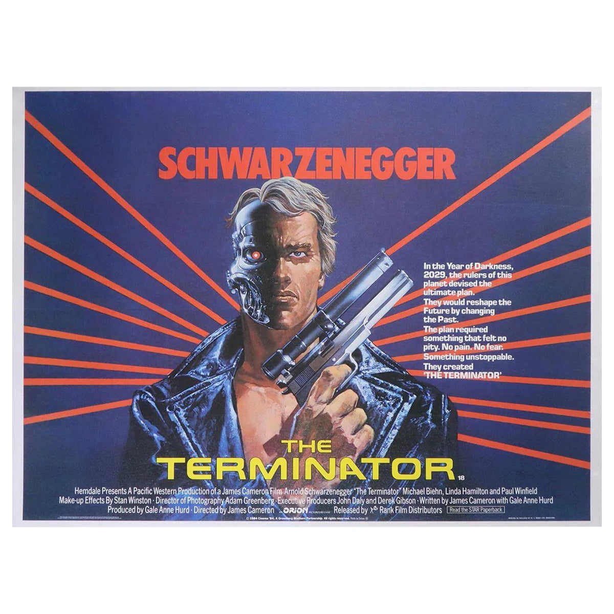 The Terminator, Unframed Poster, 1985 For Sale