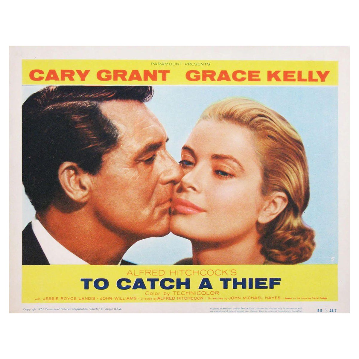 To Catch A Thief, Unframed Poster, 1955 For Sale