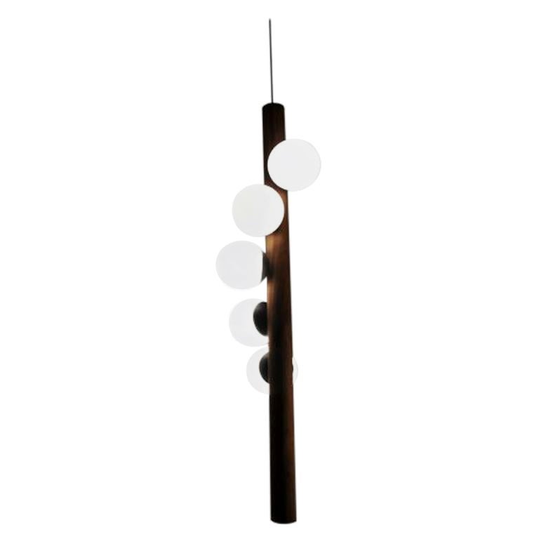 Walnut Small Willow Vertical Pendant by Hollis & Morris