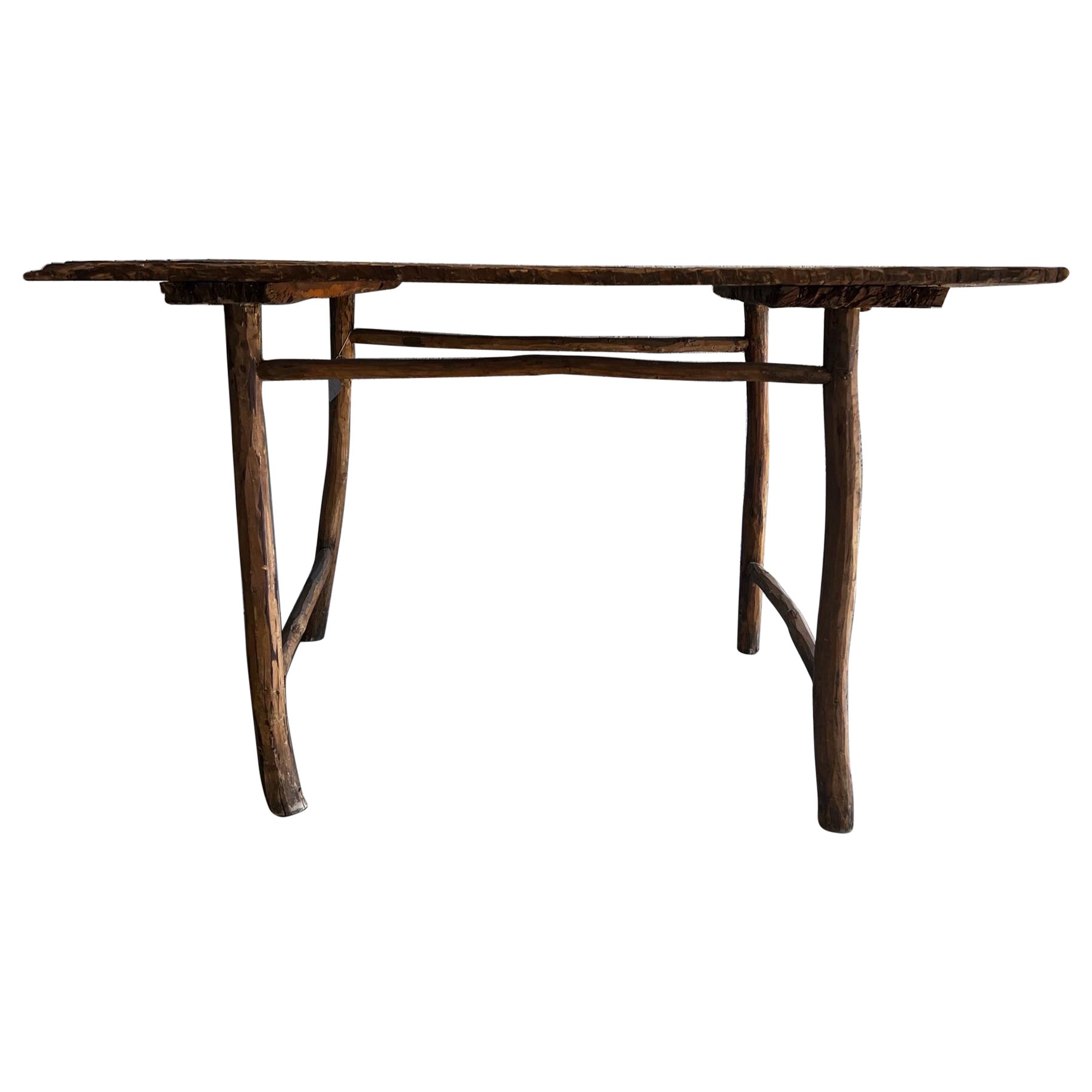 18th Century Riven- Cut Rustic Table For Sale