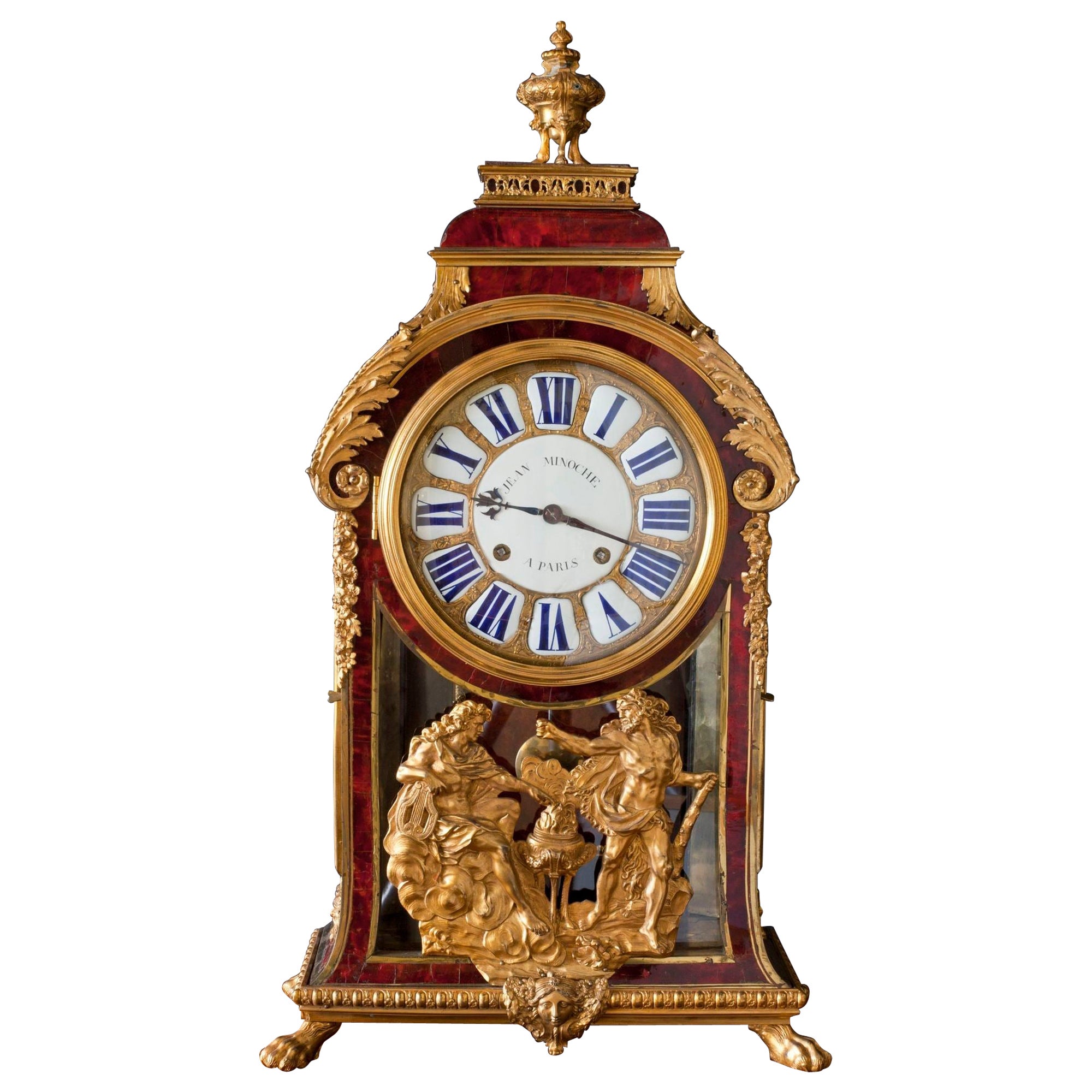 Louis XIV Tortoiseshell Boulle Bracket Clock For Sale