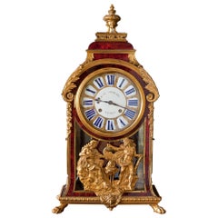 Antique Louis XIV Tortoiseshell Boulle Bracket Clock