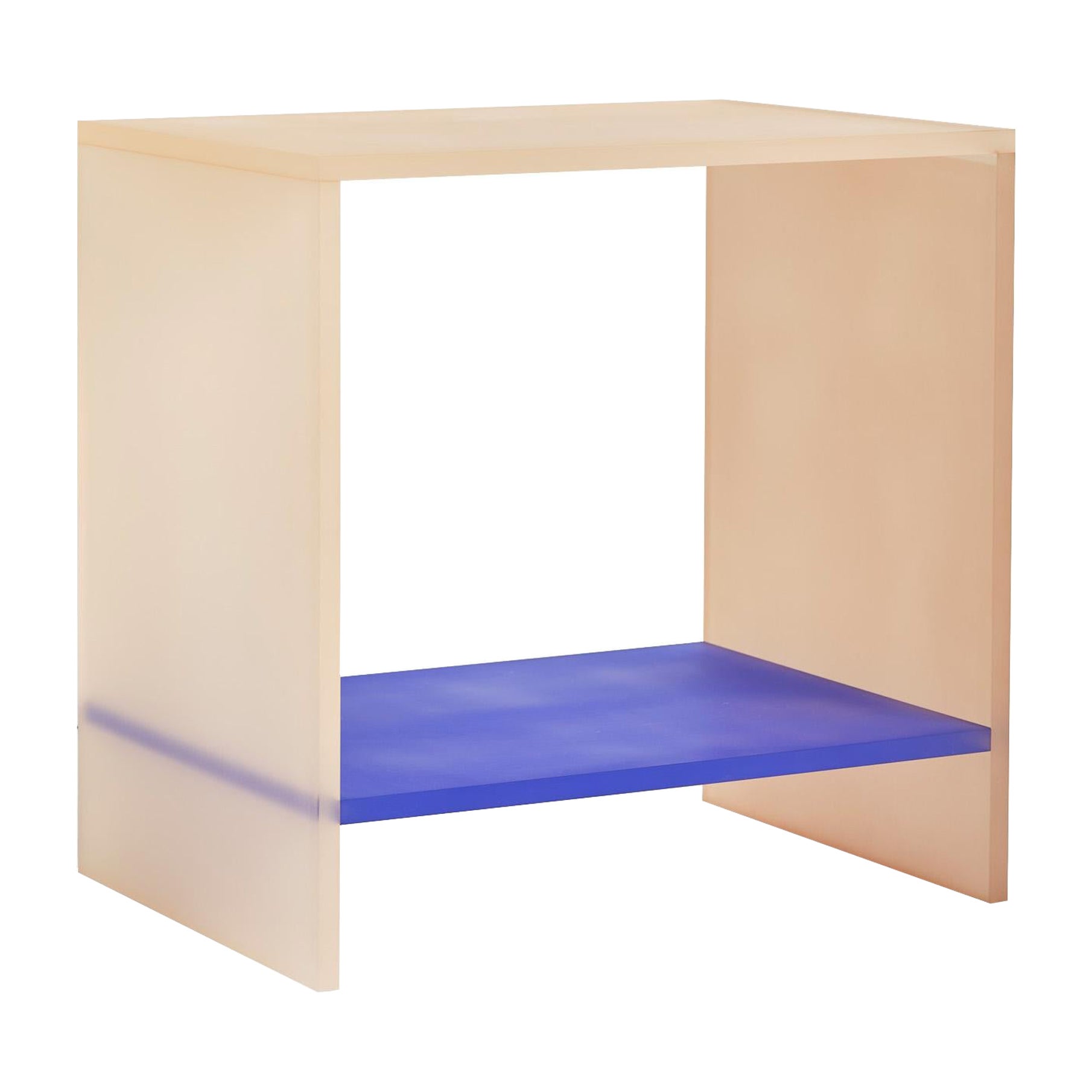 Translucent Hand-Dyed Acrylic Tone Nightstand by Sohyun Yun, Customizable Colors