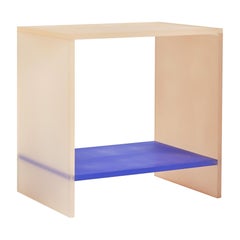 Translucent Hand-Dyed Acrylic Tone Nightstand by Sohyun Yun, Customizable Colors