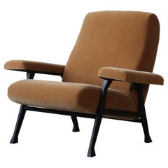 Rare Roberto Menghi Hall Chair, Arflex, Italy, 1950s, Upholstered in Pure Mohair