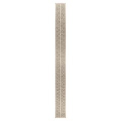 Rug & Kilim’s Scandinavian Kilim Style Oversized Runner in Beige and White