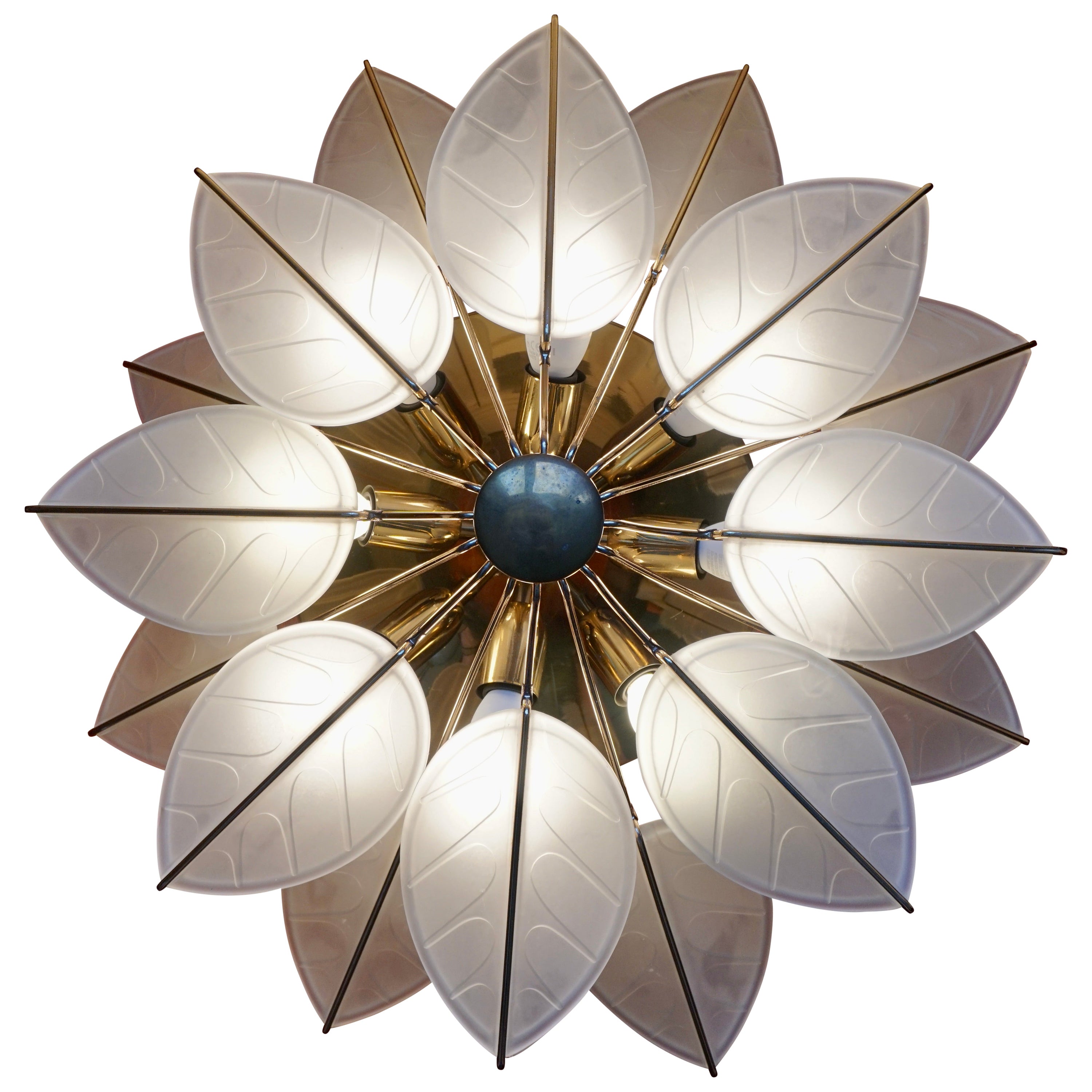 One of Two Murano Glass Flush mount Lights For Sale