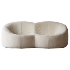 Pierre Paulin Pumpkin Sofa, Newly Upholstered in Pure Alpaca