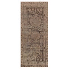 Hand Knotted Late 19th Century Wool Khotan Runner