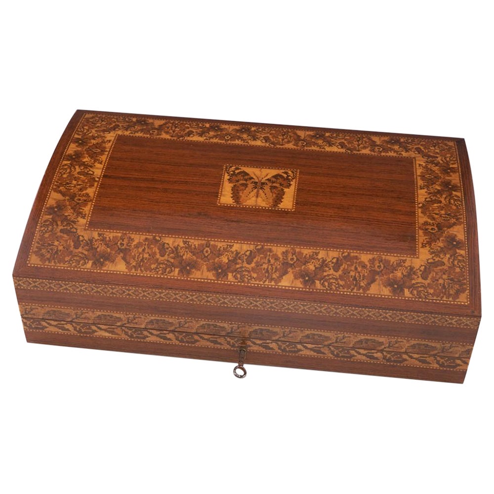 Tunbridge Ware - A Very Fine Large Robert Vorley Stationery Document Box, 1978 For Sale