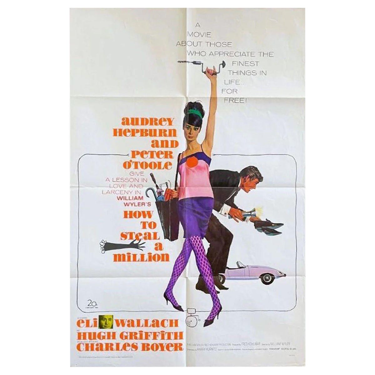 How To Steal A Million, Unframed Poster, 1966 For Sale