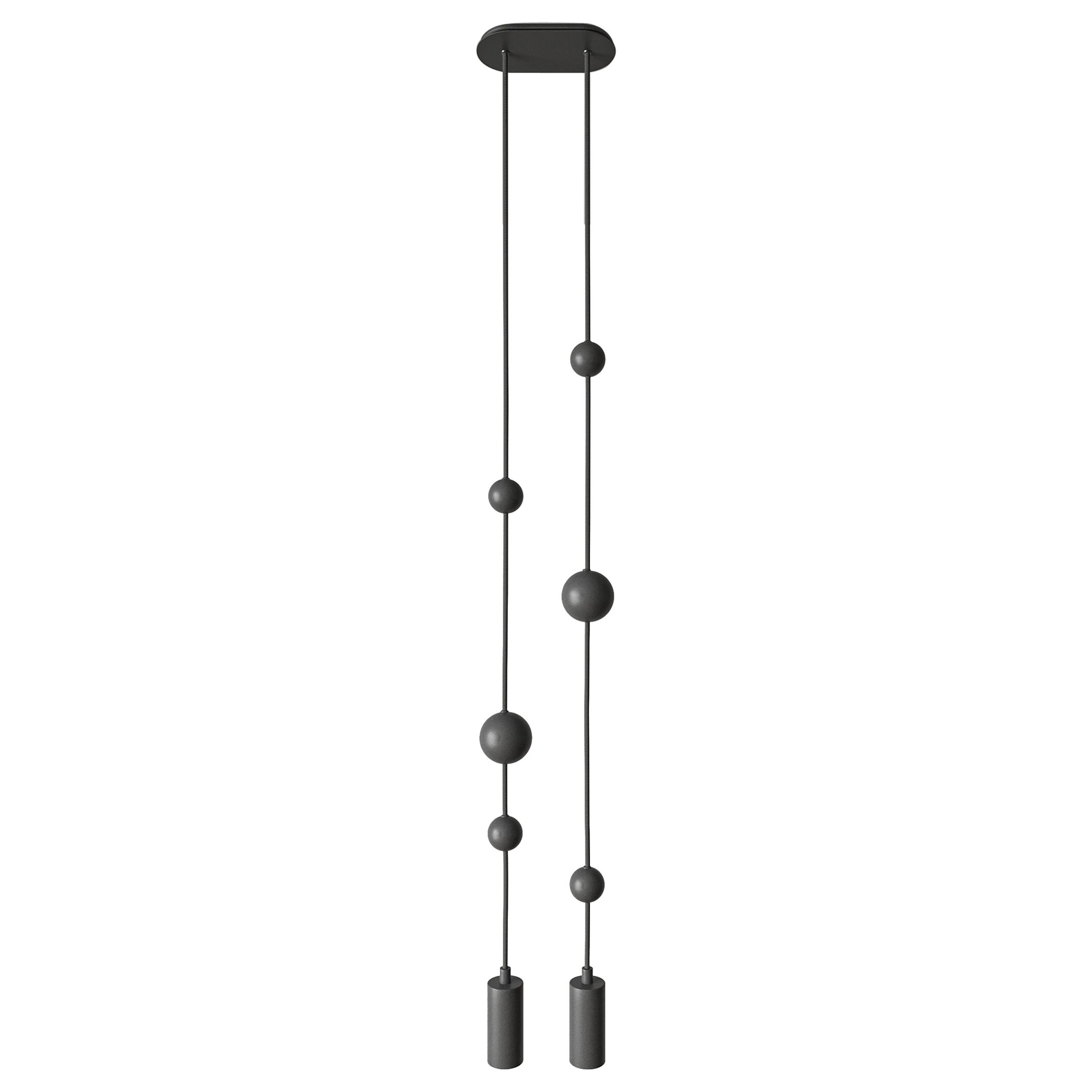 Category: Lighting
Type: Pendant
Material: steel, textile cable
Overall dimensions: H: 2100 mm / W: 160 mm
Light source: 2 * E14, 110-220V
Available in different color according to RAL Classic.

