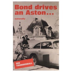 Vintage Thunderball - Aston Martin, Unframed Poster, 1965