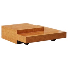 Willy Rizzo Burl Wood Coffee Table, Italy
