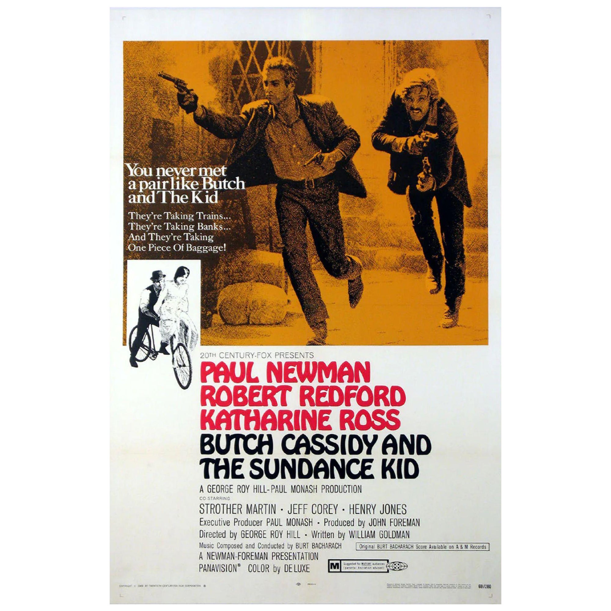 Butch Cassidy And The Sundance Kid, Unframed Poster, 1969 For Sale