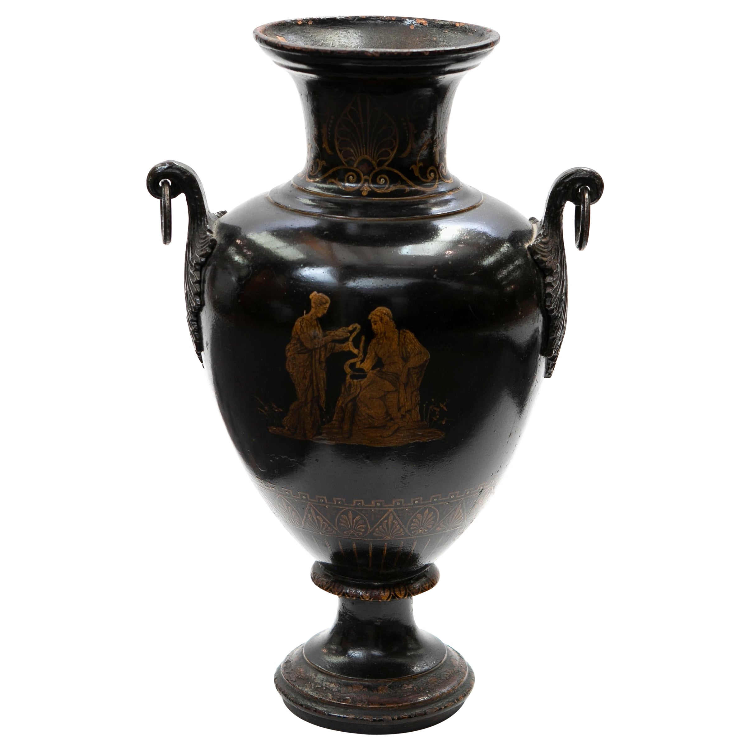 Verzierte Amphora im klassischen griechischen Stil im Angebot