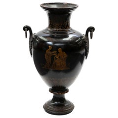 Antique Decorated Amphora in Classical Greek Style