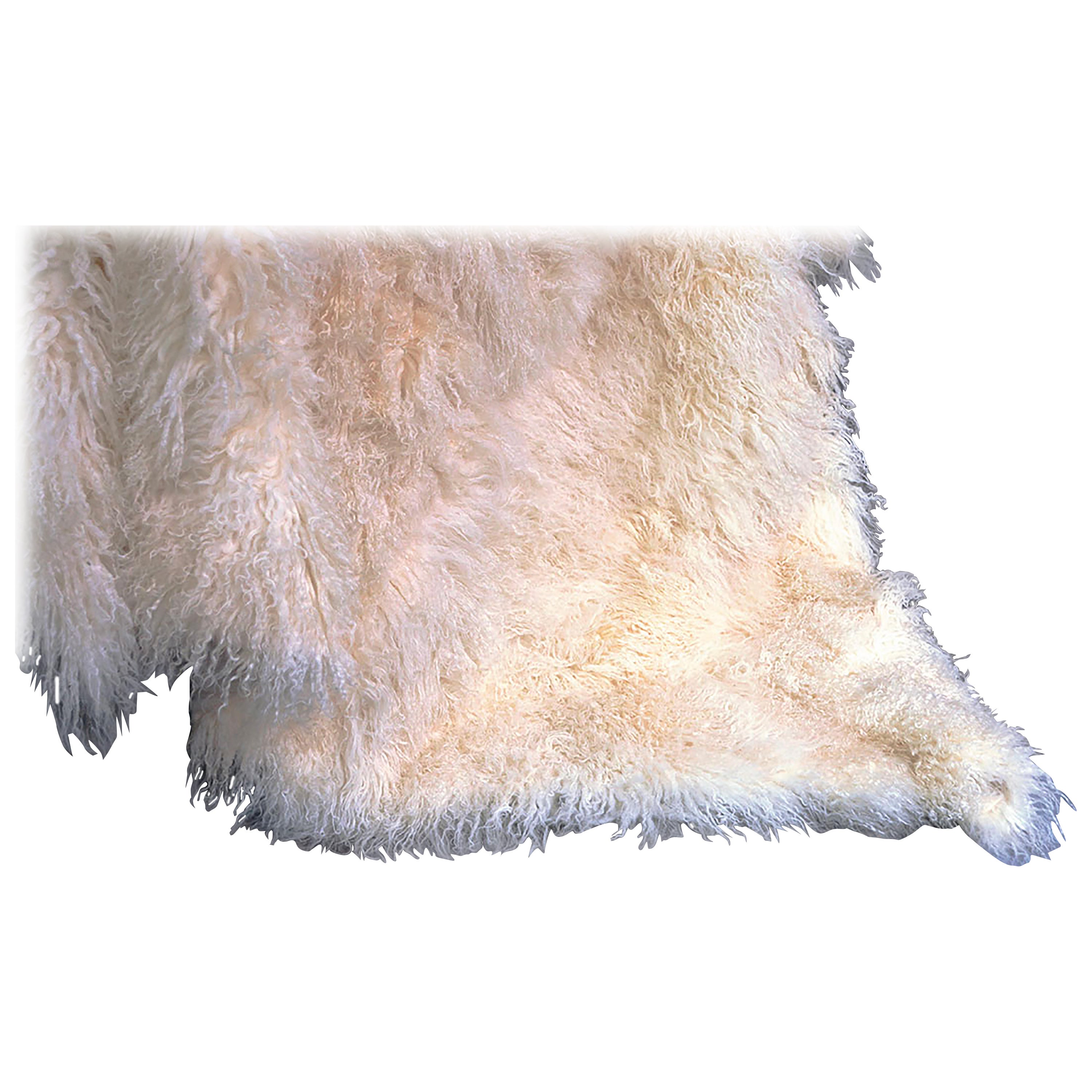 Purple Fur Throw Blanket, Mongolian Fur at 1stDibs
