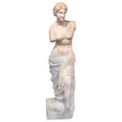 19th Century Italian Carved Marble Statue of Venus De Milo