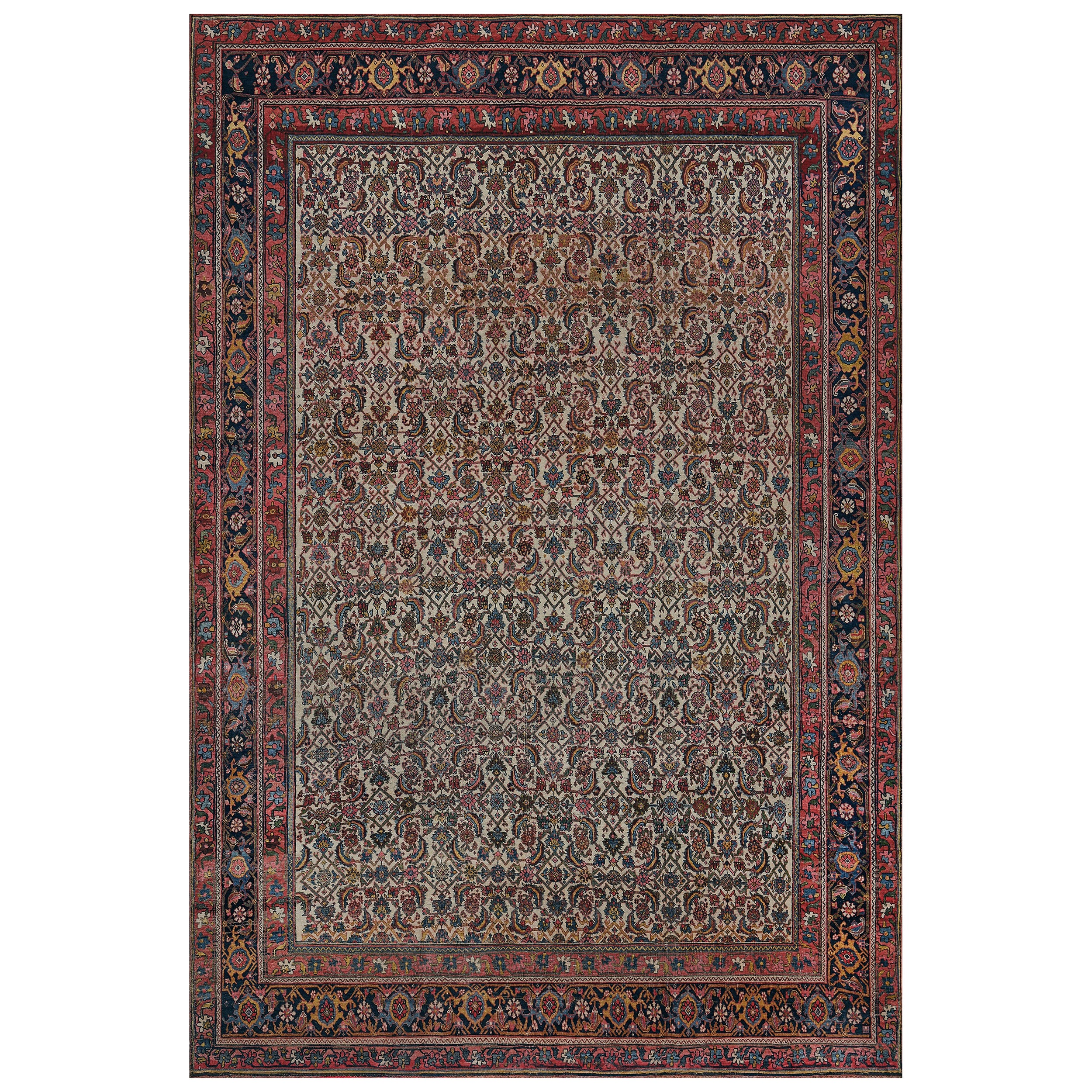 Alfombra bidjar de finales del siglo XIX procedente del noroeste de Persia