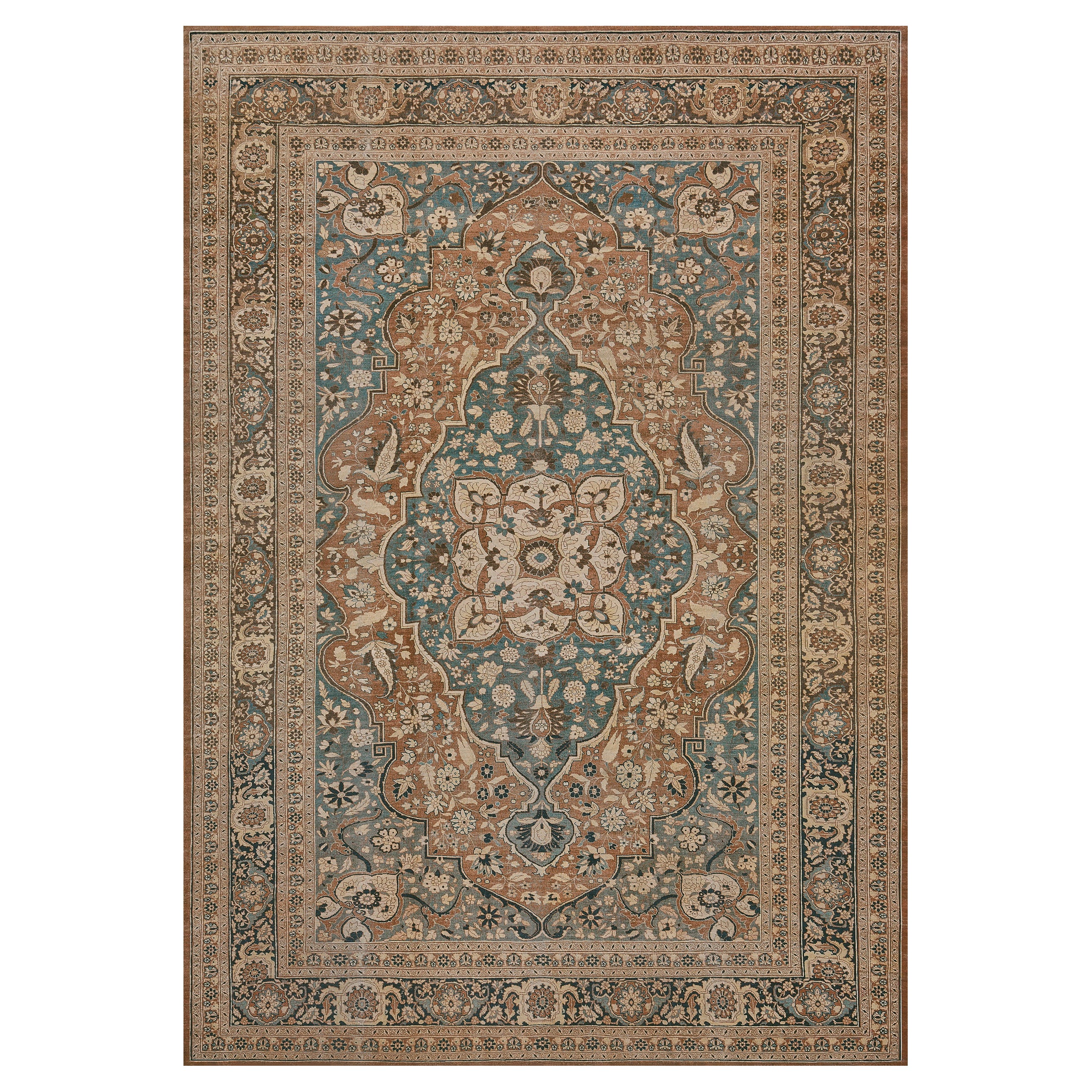 Late 19th Century Tabriz Rug from North West Persia