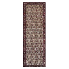 Antique Traditional Hand Knotted Persian Fereghan Wool Runner