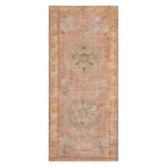 Antique Traditional Wool Hand Knotted Turkish Oushak Rug