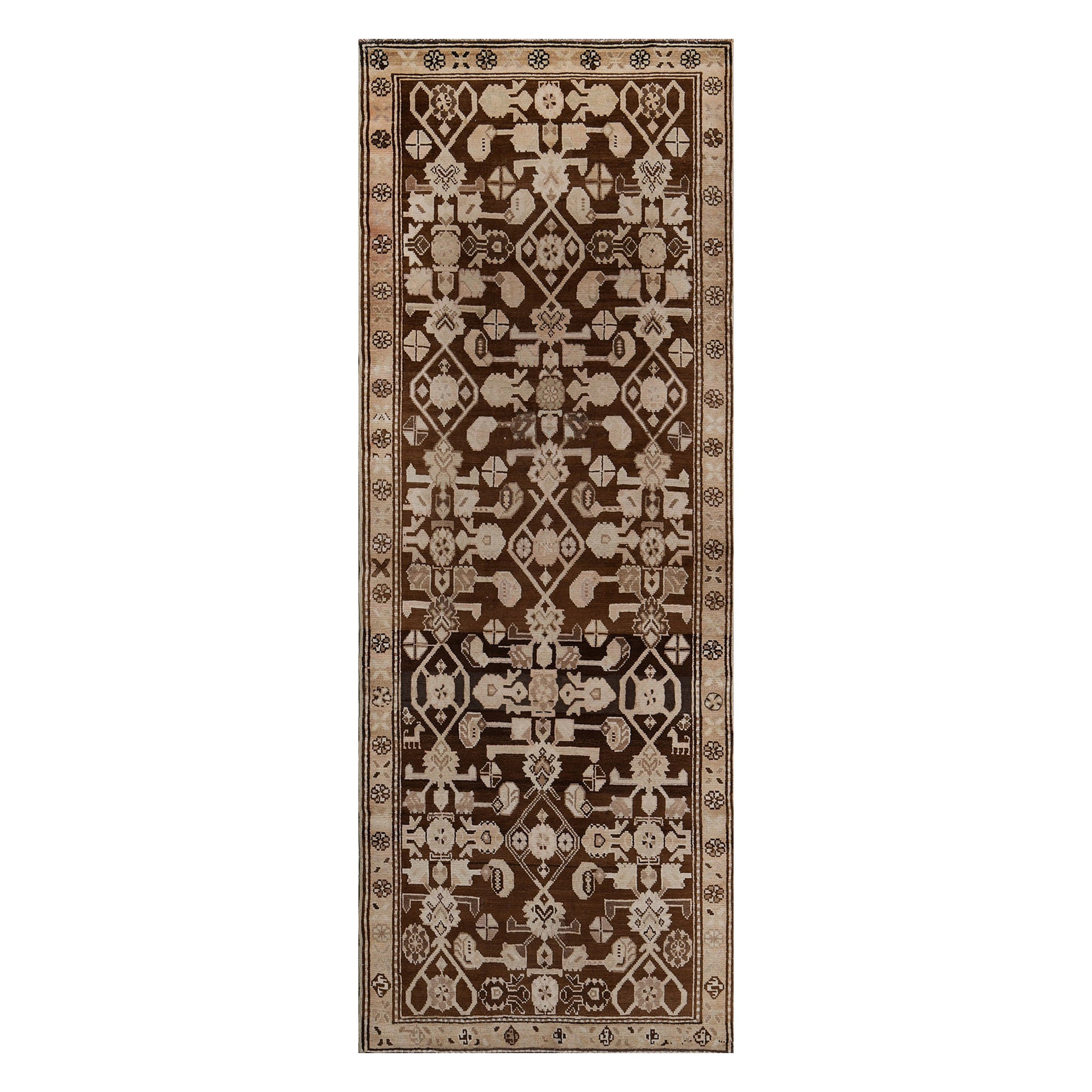 Traditional Hand Knotted Persian Karabagh Rug For Sale