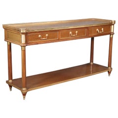 Brass and Bronze Mounted Maison Jansen Two Tier French Directoire Console Table 