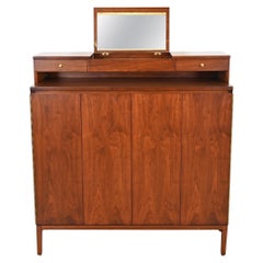 Paul McCobb Irwin Collection Walnut Gentleman's Chest, Newly Refinished
