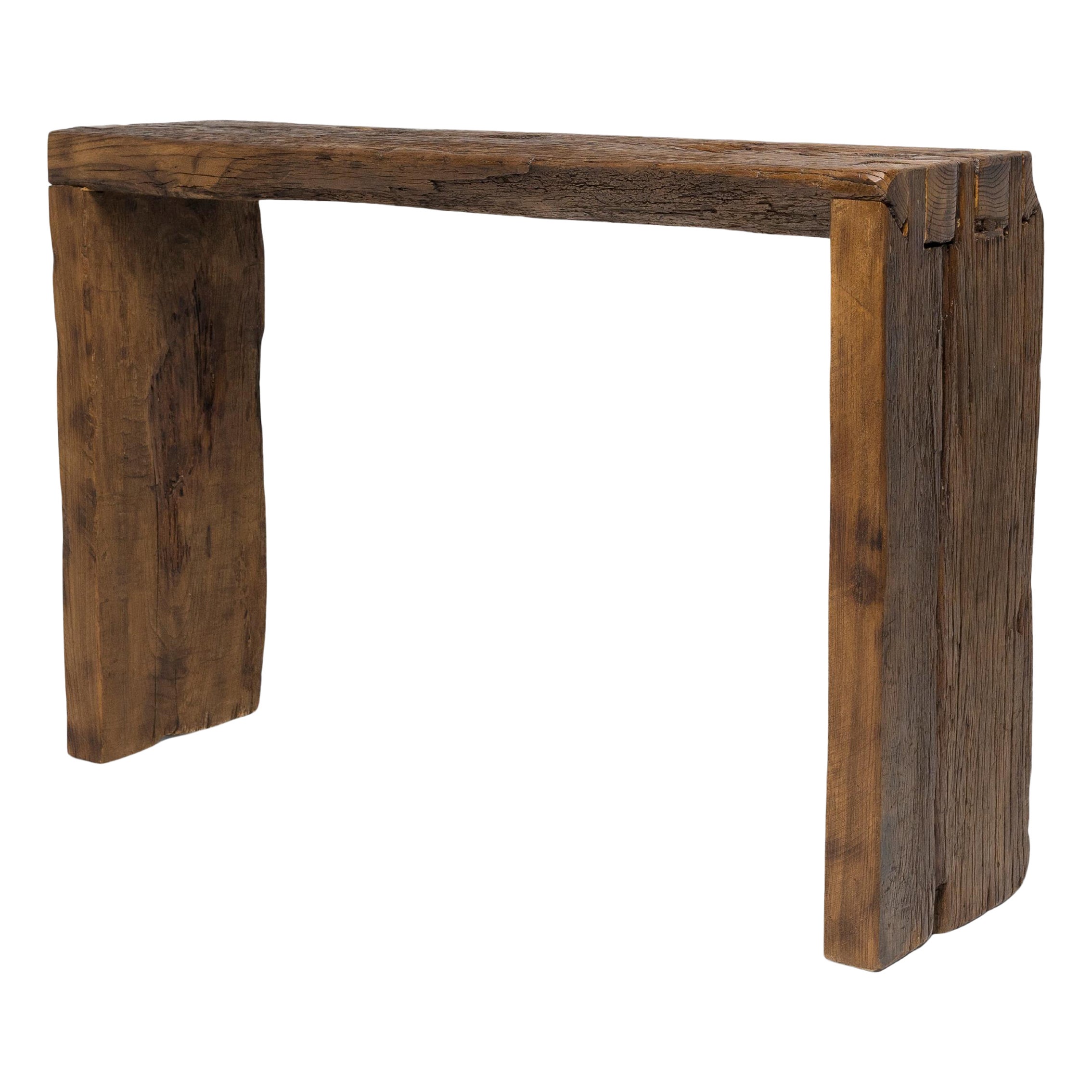 Chinese Reclaimed Elm Waterfall Table