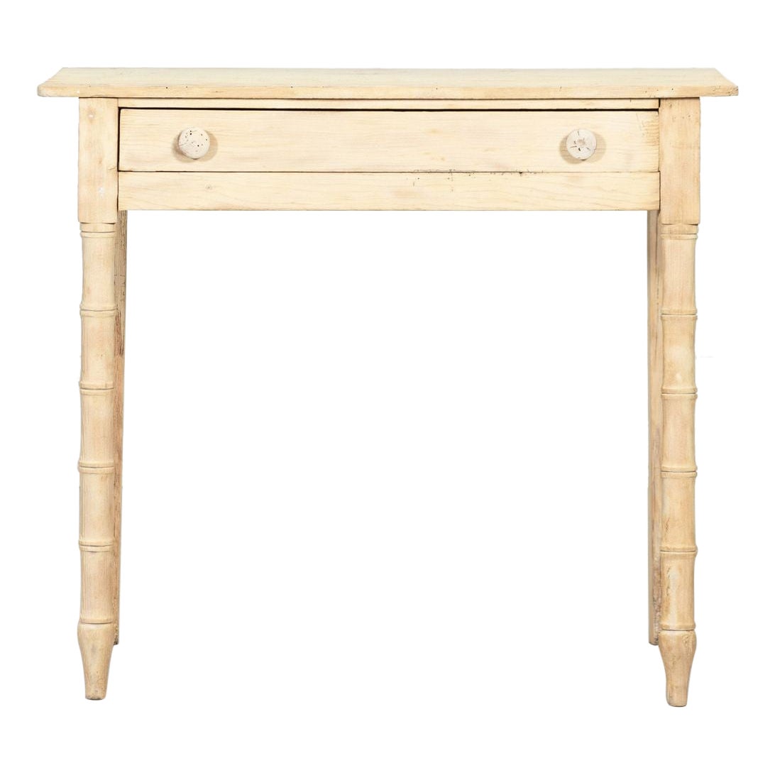 Regency English Stripped Pine Faux Bamboo Writing Table For Sale