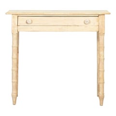 Regency English Stripped Pine Faux Bamboo Writing Table