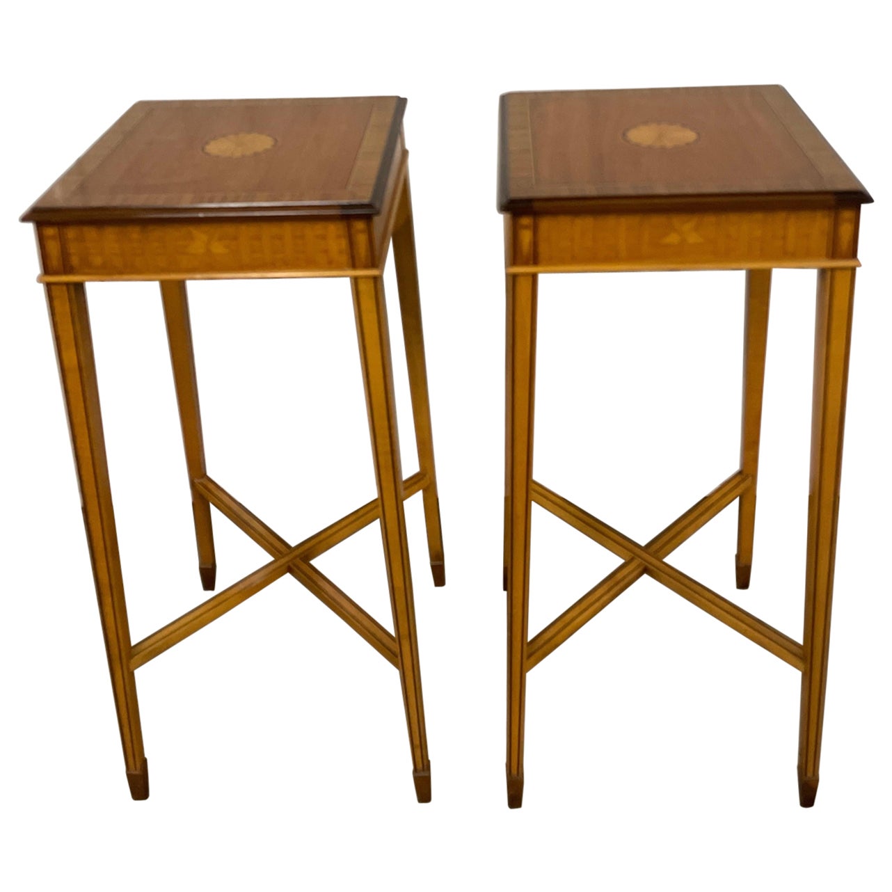 Pair of Baker Regency Style Stands / Pedestals