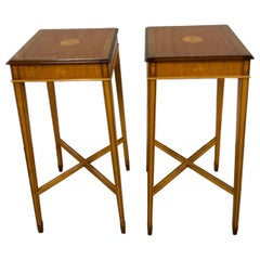 Vintage Pair of Baker Regency Style Stands / Pedestals