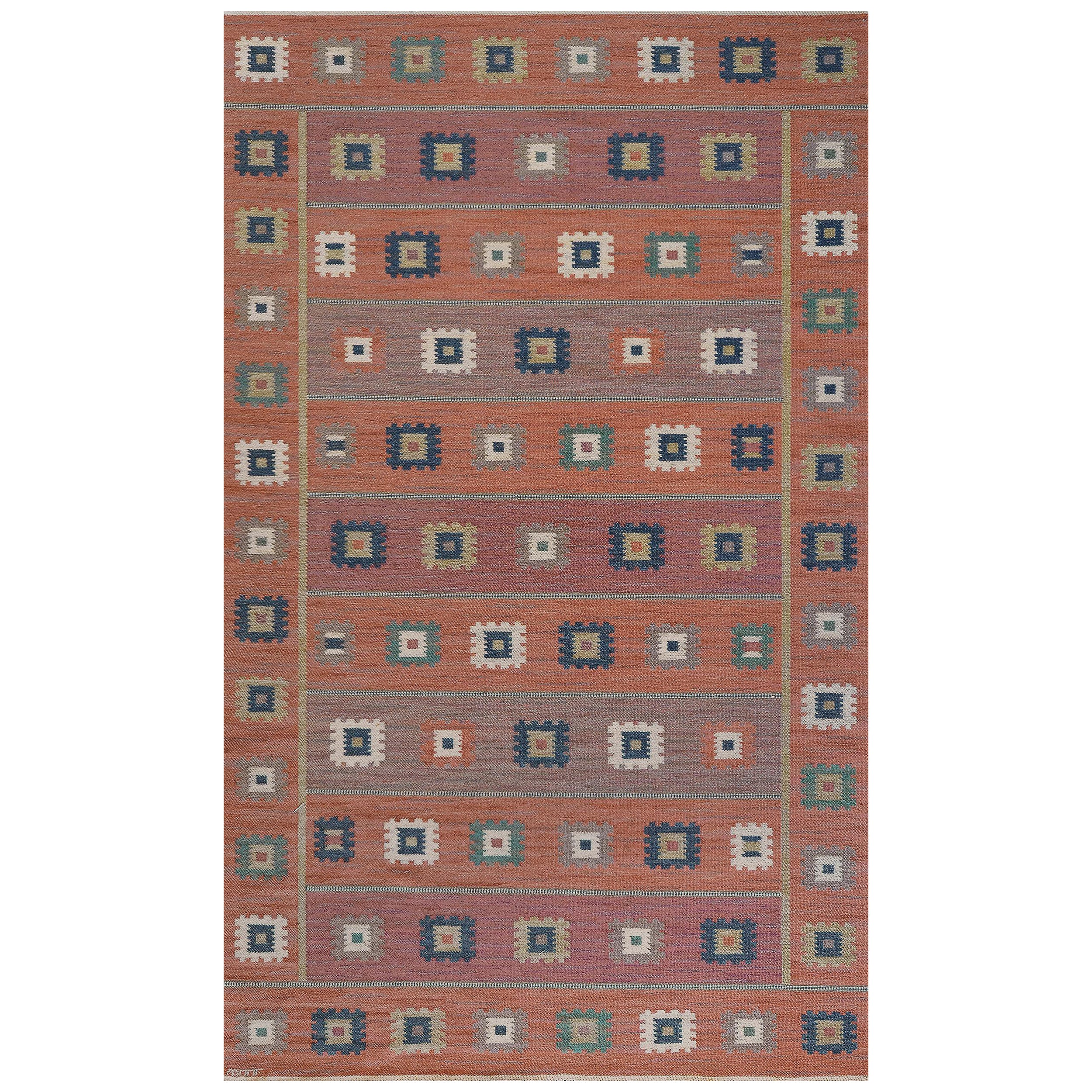 Signed Mid-20th Century Marta Maas-Fjetterström AB Swedish Rug